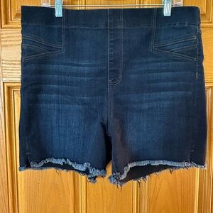 Liverpool Blue Jean Shorts with Raw Hem